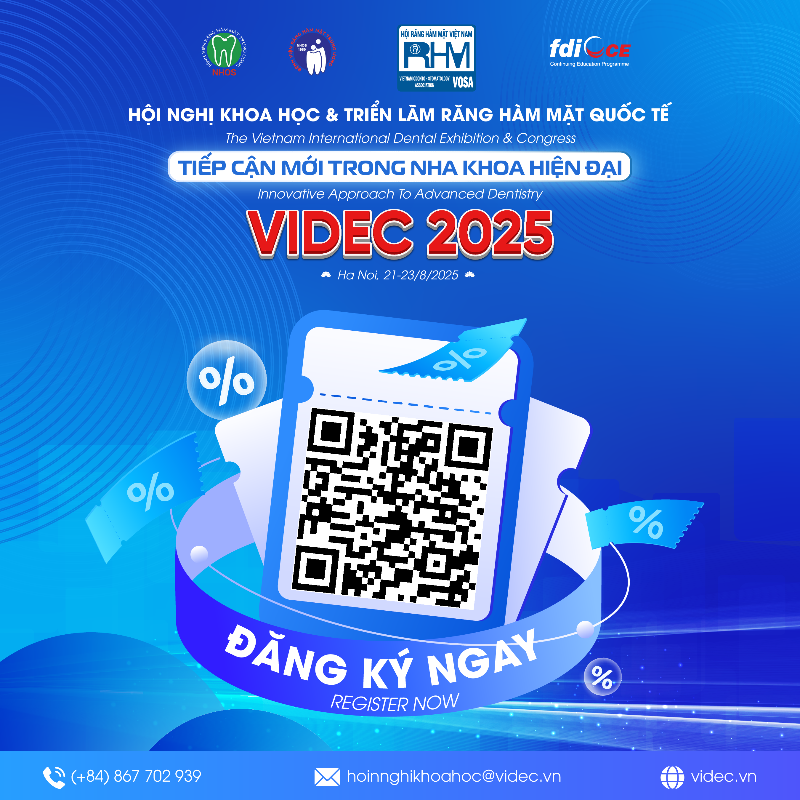 Quét mã QR để đăng ký VIDEC 2025